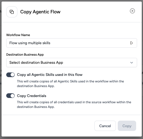 Copy workflow