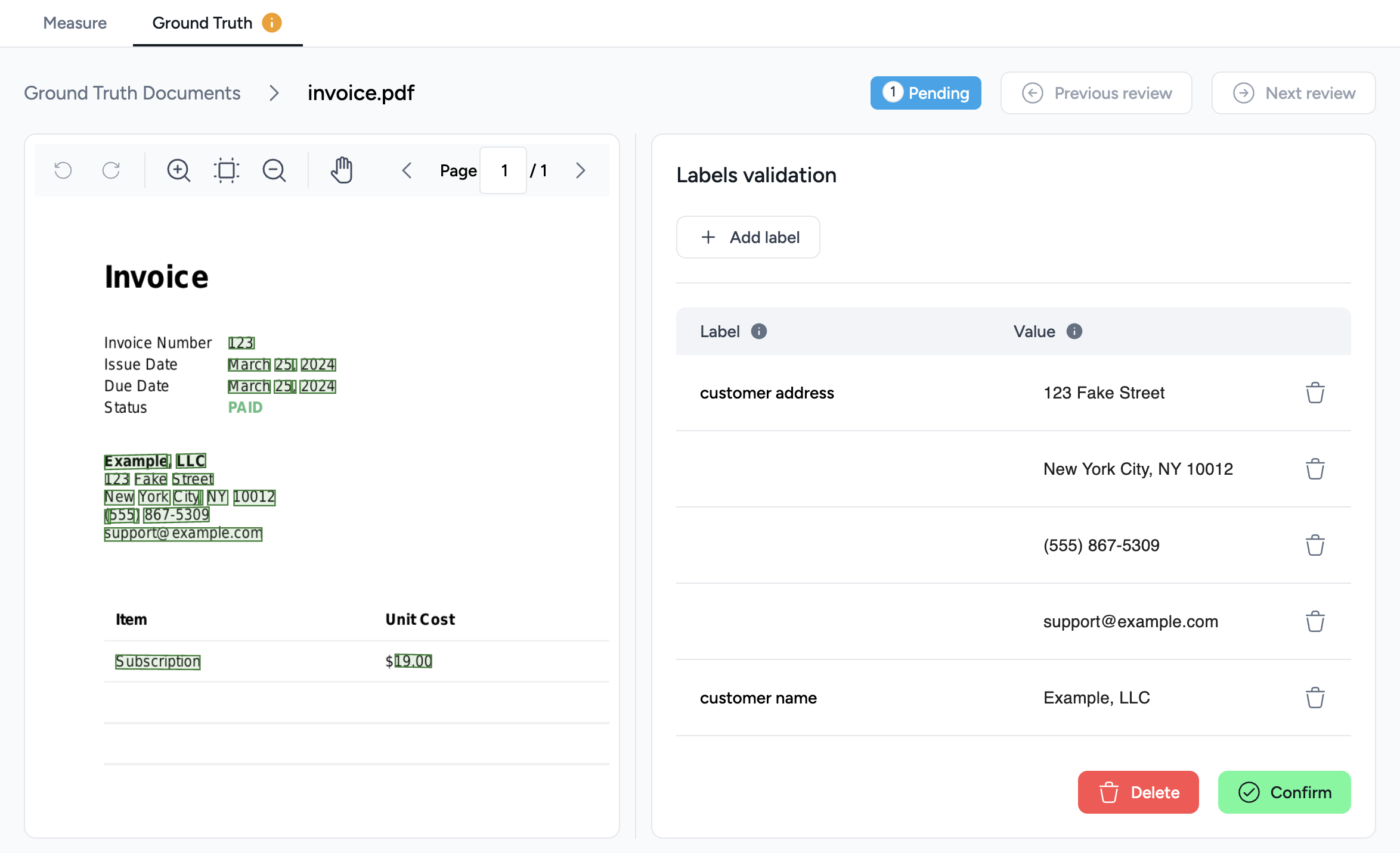 Ground Truth Review document