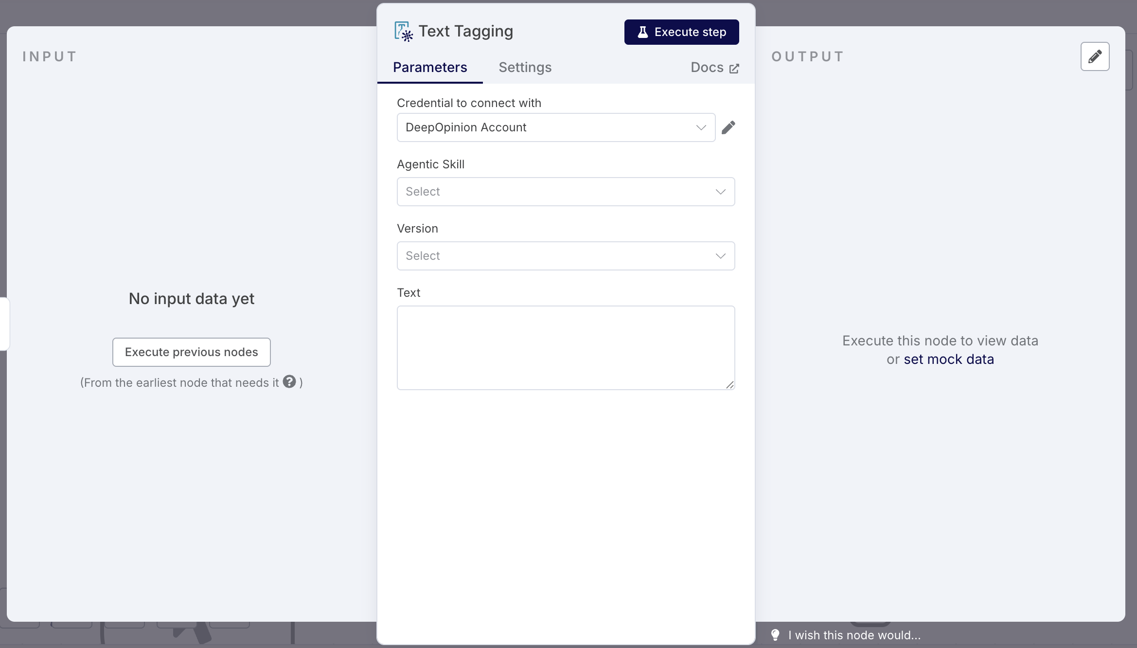 Text Tagging Node Configuration