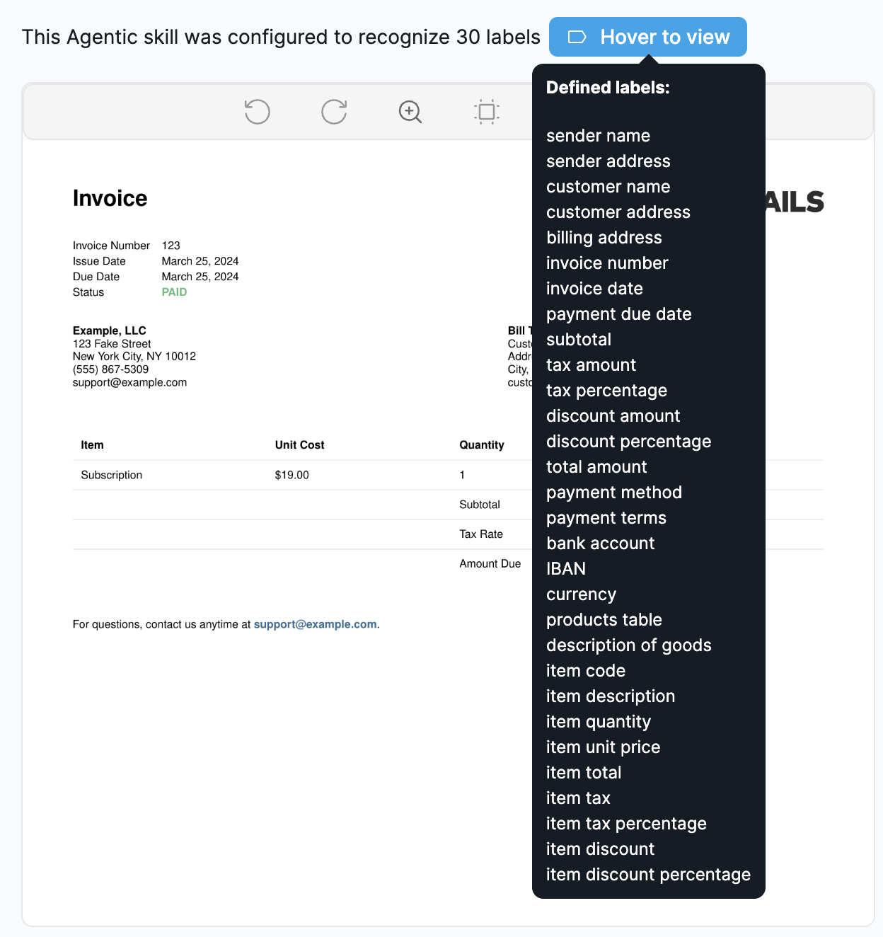 Try skill Labels